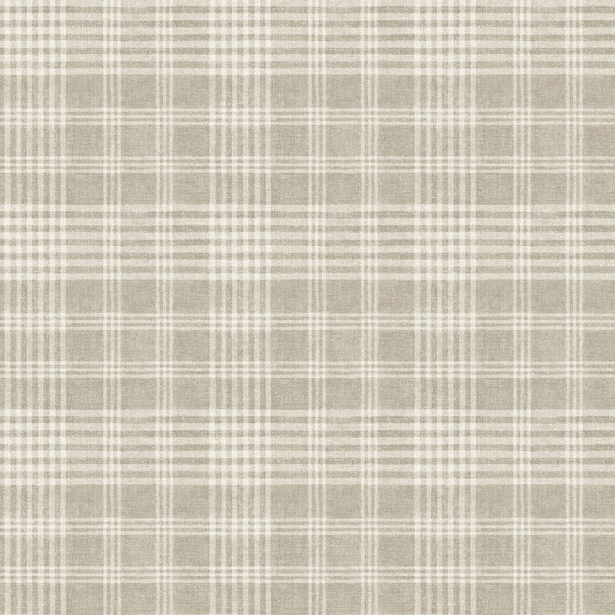 York Perry Taupe Plaid Wallpaper