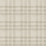 York Perry Taupe Plaid Wallpaper