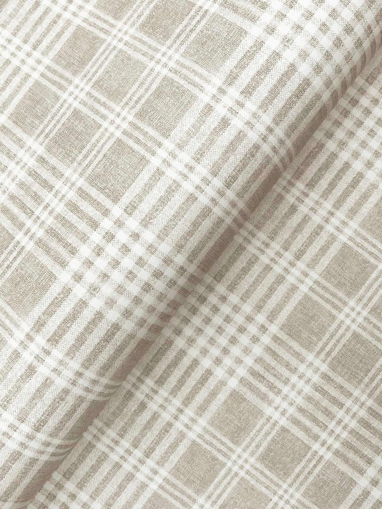 York Perry Taupe Plaid Wallpaper
