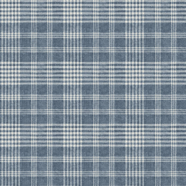 York Perry Dark Blue Plaid Wallpaper