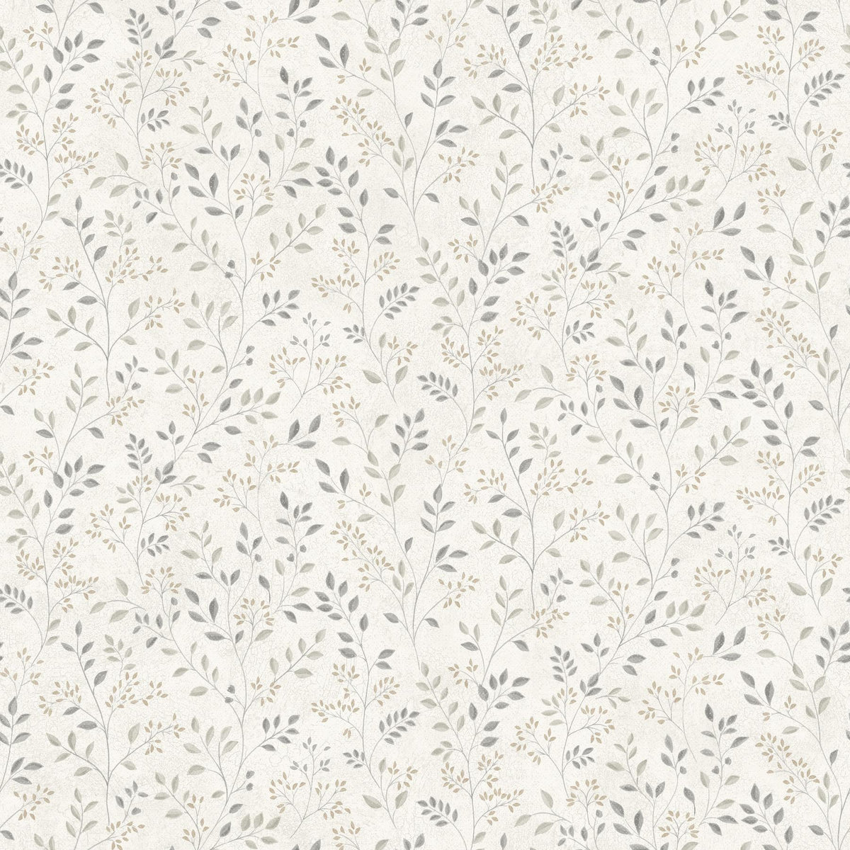 York Galena Grey Botanical Trail Wallpaper