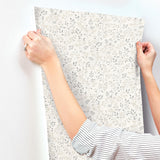York Galena Grey Botanical Trail Wallpaper