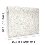 York Galena Grey Botanical Trail Wallpaper