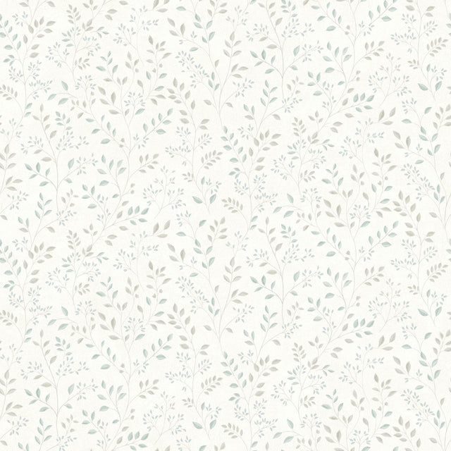 York Galena Aqua Botanical Trail Wallpaper