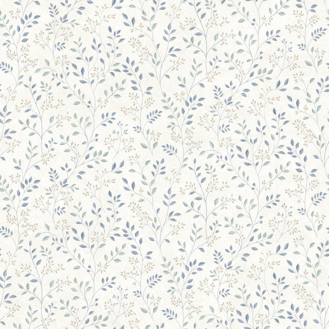 York Galena Blue Botanical Trail Wallpaper