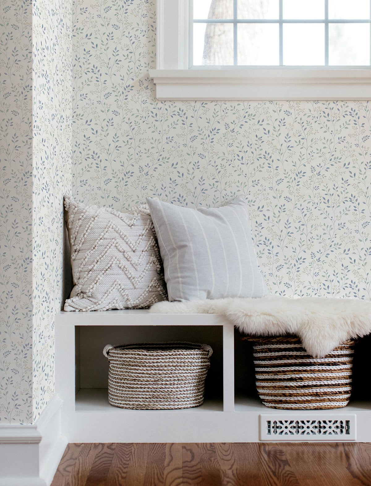 York Galena Blue Botanical Trail Wallpaper
