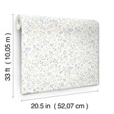 York Galena Blue Botanical Trail Wallpaper
