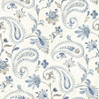 York Darlene Blue Jacobean Wallpaper