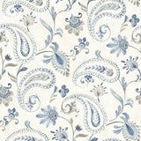 York Darlene Blue Jacobean Wallpaper