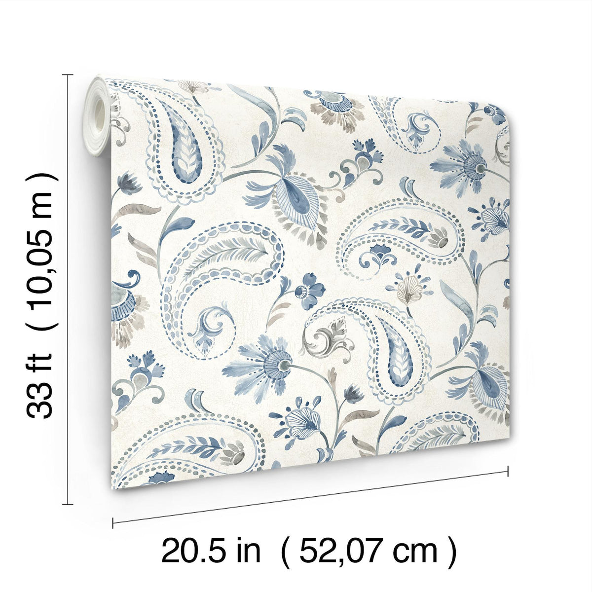 York Darlene Blue Jacobean Wallpaper