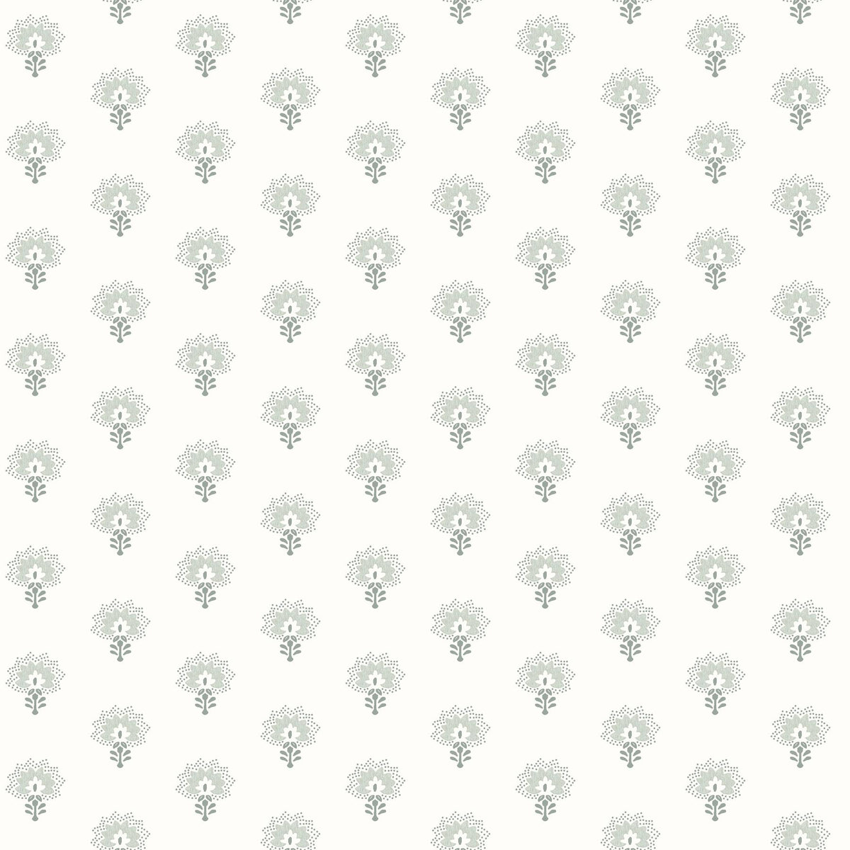 York Hilda Aqua Floral Medallion Wallpaper