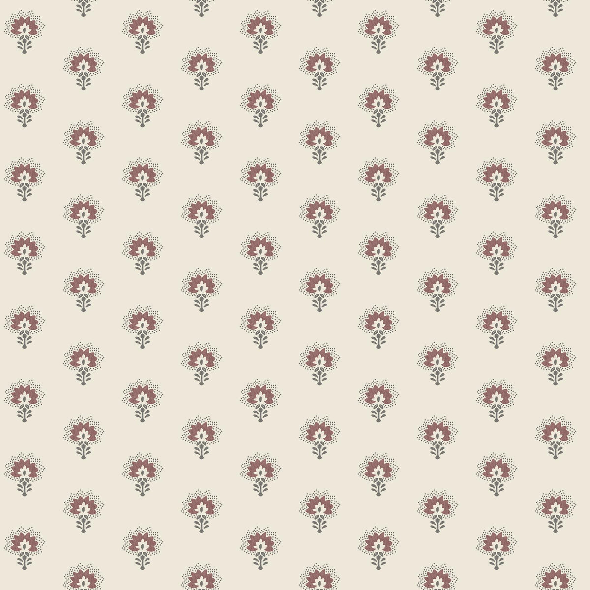 York Hilda Burgundy Floral Medallion Wallpaper