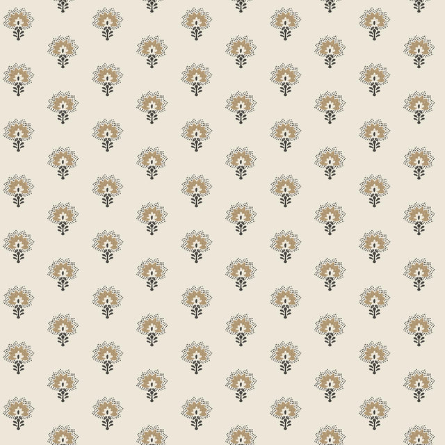 York Hilda Butter Floral Medallion Wallpaper