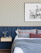 York Hilda Butter Floral Medallion Wallpaper