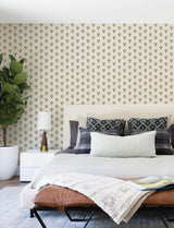 York Hilda Butter Floral Medallion Wallpaper