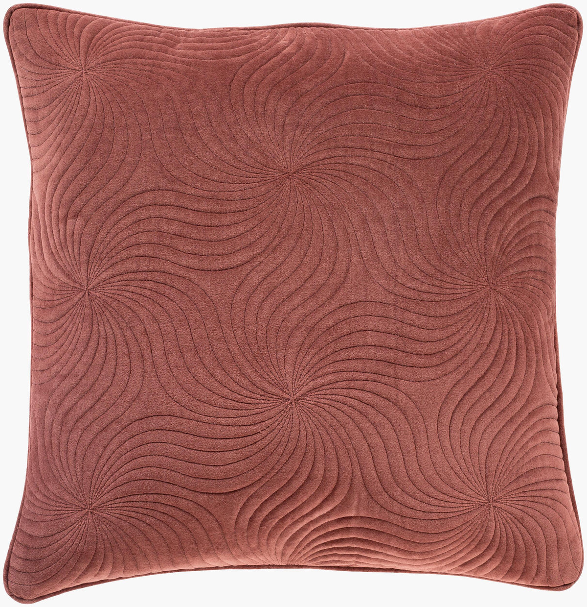 Surya Quilted Cotton Velvet QCV-009 18"L x 18"W Pillow