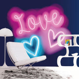 Galerie G45471 Kids and Teens Neon Love Pink Mural G45471 Pink Mural