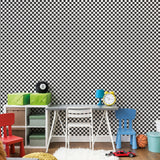 Galerie G78555 Kids and Teens Check Black Wallpaper G78555 Black Wallpaper