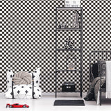 Galerie G78555 Kids and Teens Check Black Wallpaper G78555 Black Wallpaper