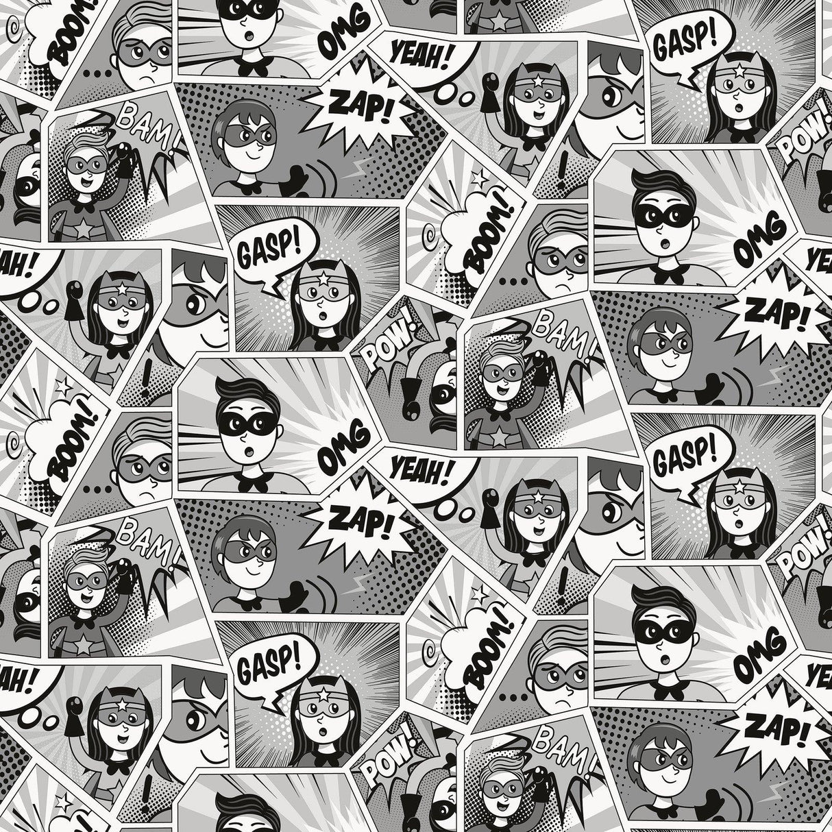 Galerie G78556 Kids and Teens Comics Grey Wallpaper G78556 Grey Wallpaper