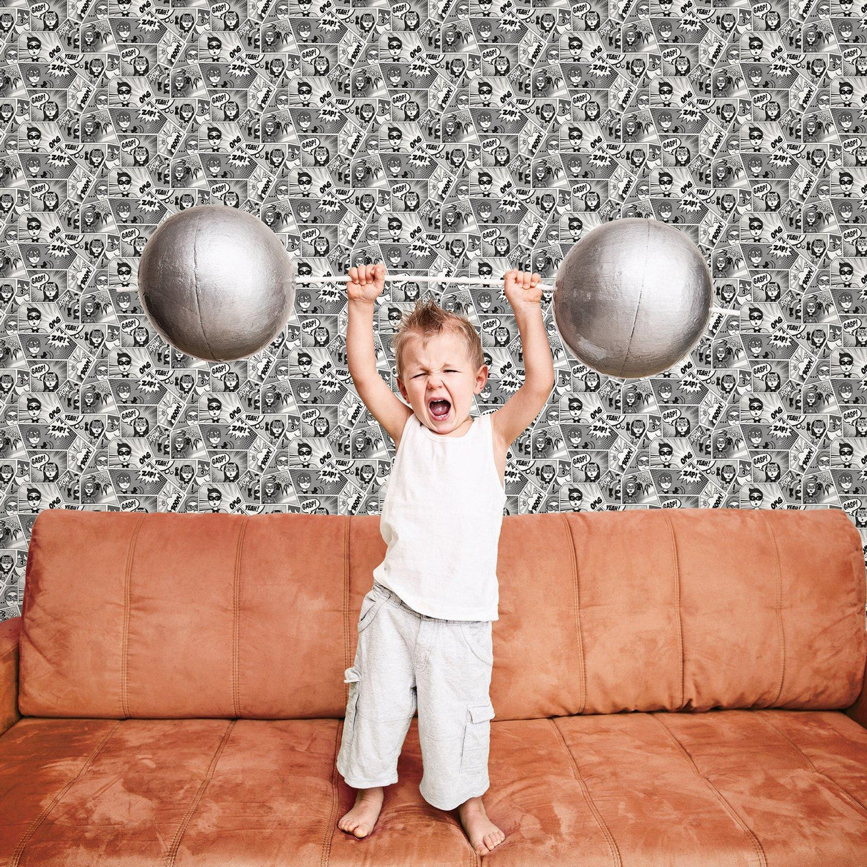 Galerie G78556 Kids and Teens Comics Grey Wallpaper G78556 Grey Wallpaper