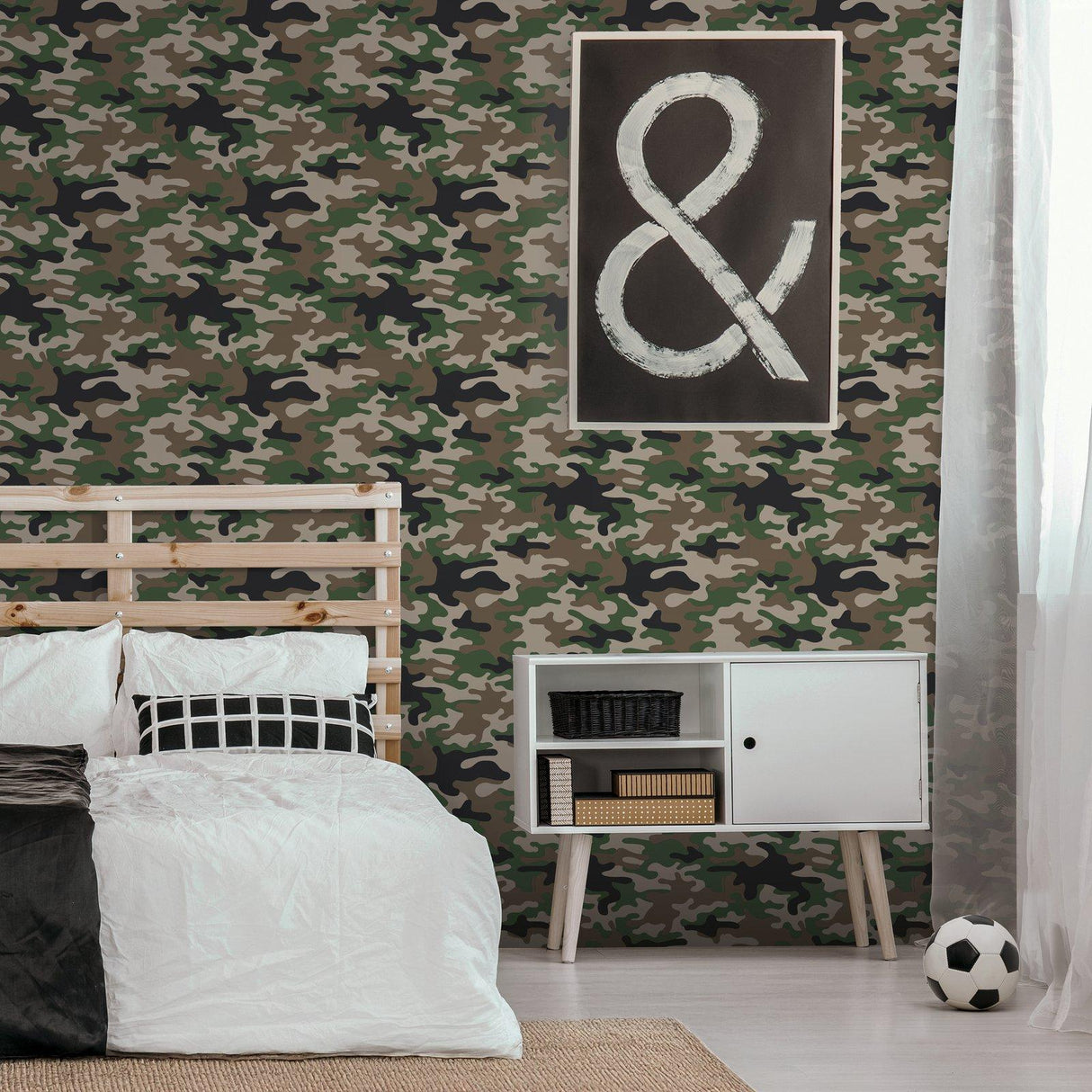 Galerie G78552 Kids and Teens Camo Green Wallpaper G78552 Green Wallpaper
