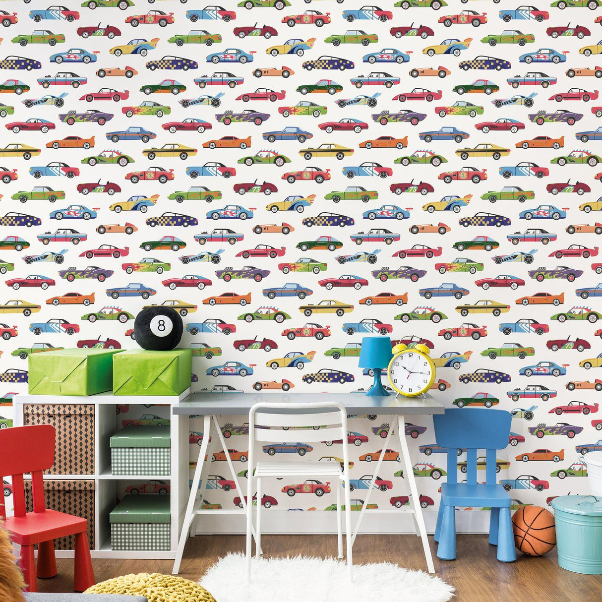Galerie G78558 Kids and Teens Dinky Cars Multi-colored Wallpaper G78558 Multi-colored Wallpaper