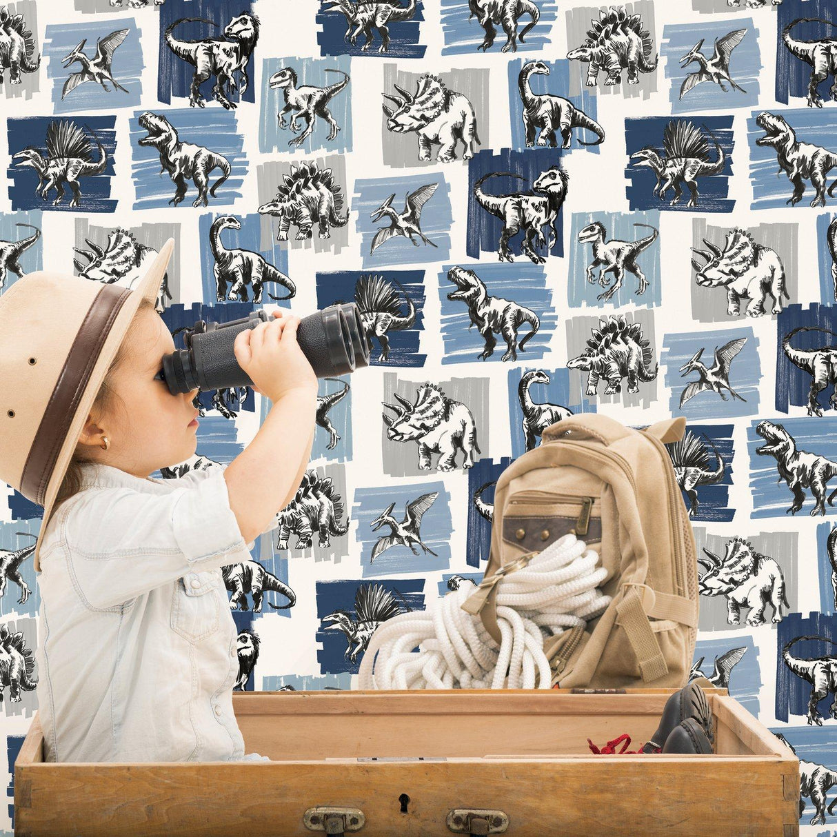 Galerie G78559 Kids and Teens Dinosaurs Blue Wallpaper G78559 Blue Wallpaper
