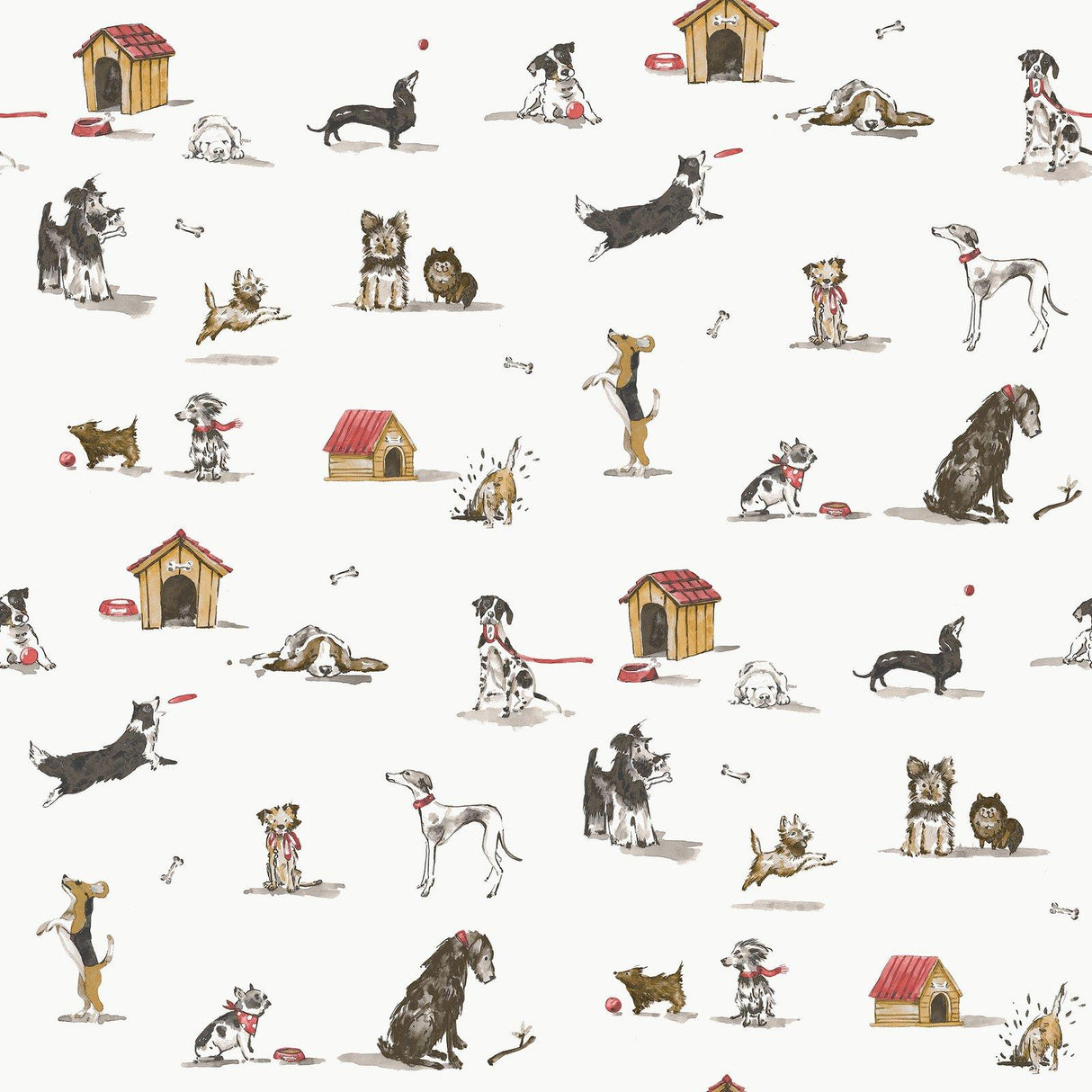 Galerie G78562 Kids and Teens Doggies Beige Wallpaper G78562 Beige Wallpaper