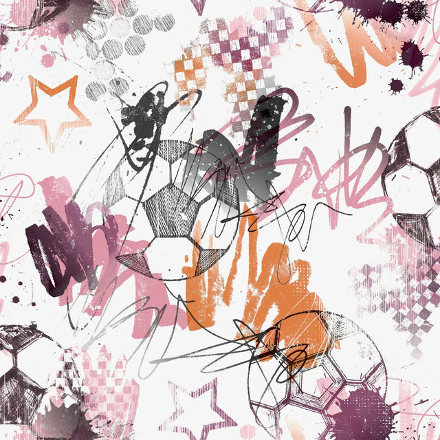 Galerie G78567 Kids and Teens Graffiti Sports Pink Wallpaper G78567 Pink Wallpaper