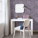 Galerie G78566 Kids and Teens Fun Leopard Purple Wallpaper G78566 Purple Wallpaper