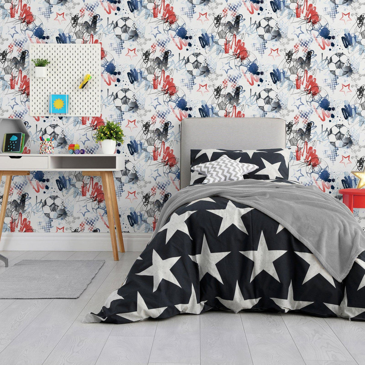 Galerie G78568 Kids and Teens Graffiti Sports Blue Wallpaper G78568 Blue Wallpaper
