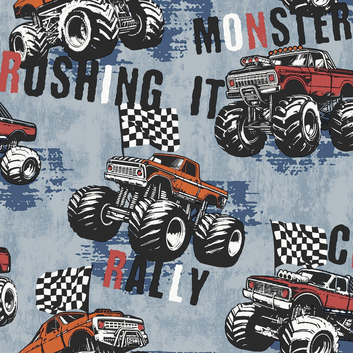 Galerie G78570 Kids and Teens Monster Trucks Blue Wallpaper G78570 Blue Wallpaper