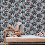 Galerie G78570 Kids and Teens Monster Trucks Blue Wallpaper G78570 Blue Wallpaper