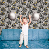 Galerie G78571 Kids and Teens Monster Trucks Grey Wallpaper G78571 Grey Wallpaper