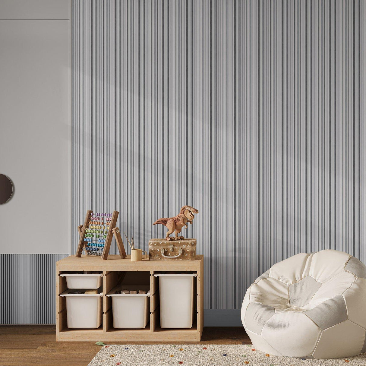 Galerie G78572 Kids and Teens Multi Stripe Grey Wallpaper G78572 Grey Wallpaper