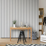 Galerie G78572 Kids and Teens Multi Stripe Grey Wallpaper G78572 Grey Wallpaper