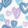 Galerie G78576 Kids and Teens Neon Hearts Blue Wallpaper G78576 Blue Wallpaper