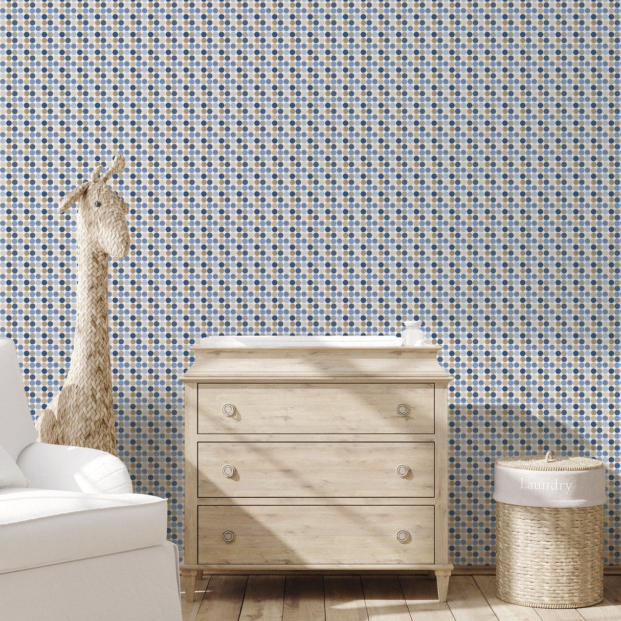 Galerie G78578 Kids and Teens Penny Dots Blue Wallpaper G78578 Blue Wallpaper