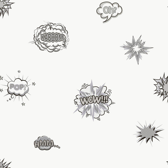 Galerie G78579 Kids and Teens Pop Art Grey Wallpaper G78579 Grey Wallpaper