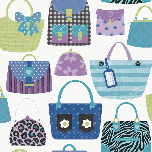 Galerie G78583 Kids and Teens Purses Blue Wallpaper G78583 Blue Wallpaper