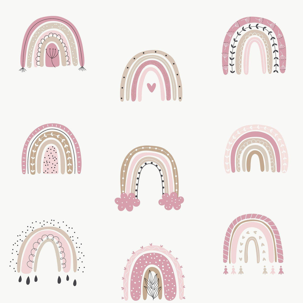 Galerie G78584 Kids and Teens Rainbo-Ho Pink Wallpaper G78584 Pink Wallpaper