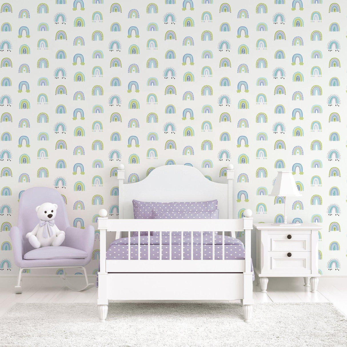 Galerie G78585 Kids and Teens Rainbo-Ho Blue Wallpaper G78585 Blue Wallpaper
