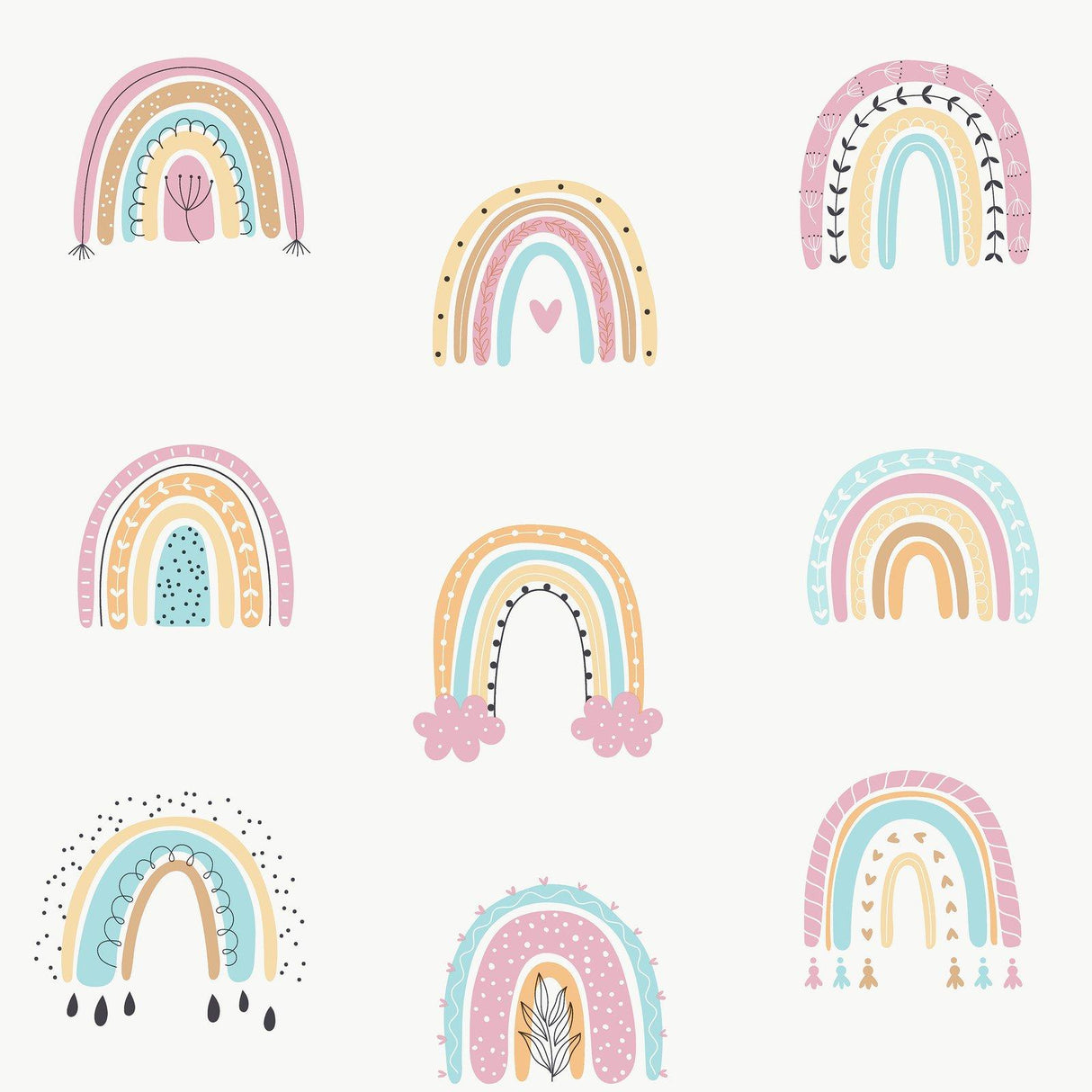 Galerie G78586 Kids and Teens Rainbo-Ho Yellow Wallpaper G78586 Yellow Wallpaper