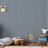 Galerie G78587 Kids and Teens Regency Stripe Blue Wallpaper G78587 Blue Wallpaper