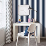 Galerie G78587 Kids and Teens Regency Stripe Blue Wallpaper G78587 Blue Wallpaper