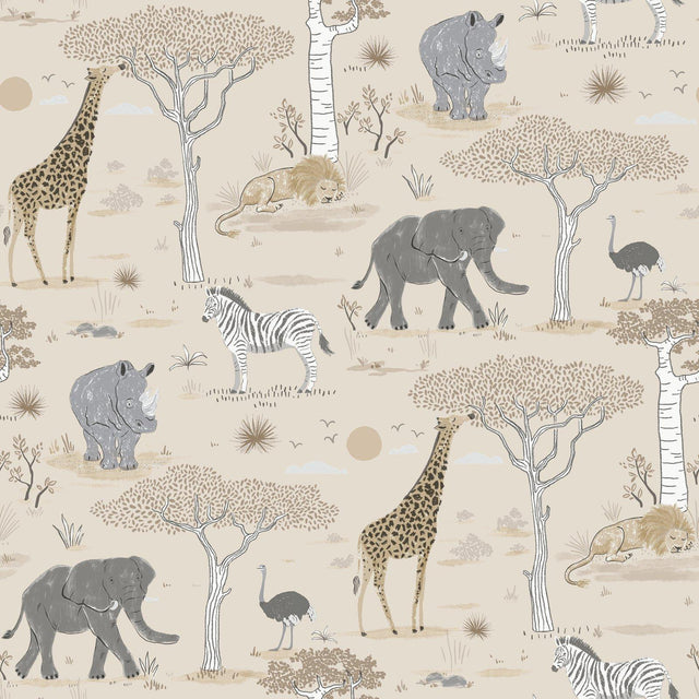 Galerie G78588 Kids and Teens Savannah Beige Wallpaper G78588 Beige Wallpaper