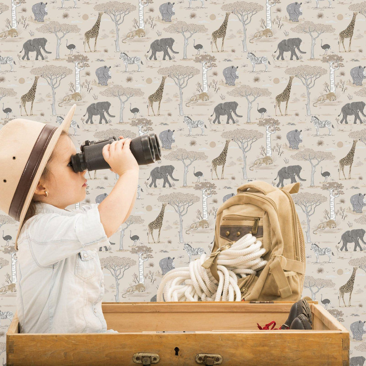 Galerie G78588 Kids and Teens Savannah Beige Wallpaper G78588 Beige Wallpaper
