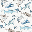 Galerie G78592 Kids and Teens Sharks Blue Wallpaper G78592 Blue Wallpaper
