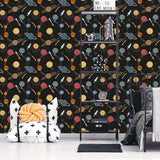 Galerie G78596 Kids and Teens Solar System Black Wallpaper G78596 Black Wallpaper